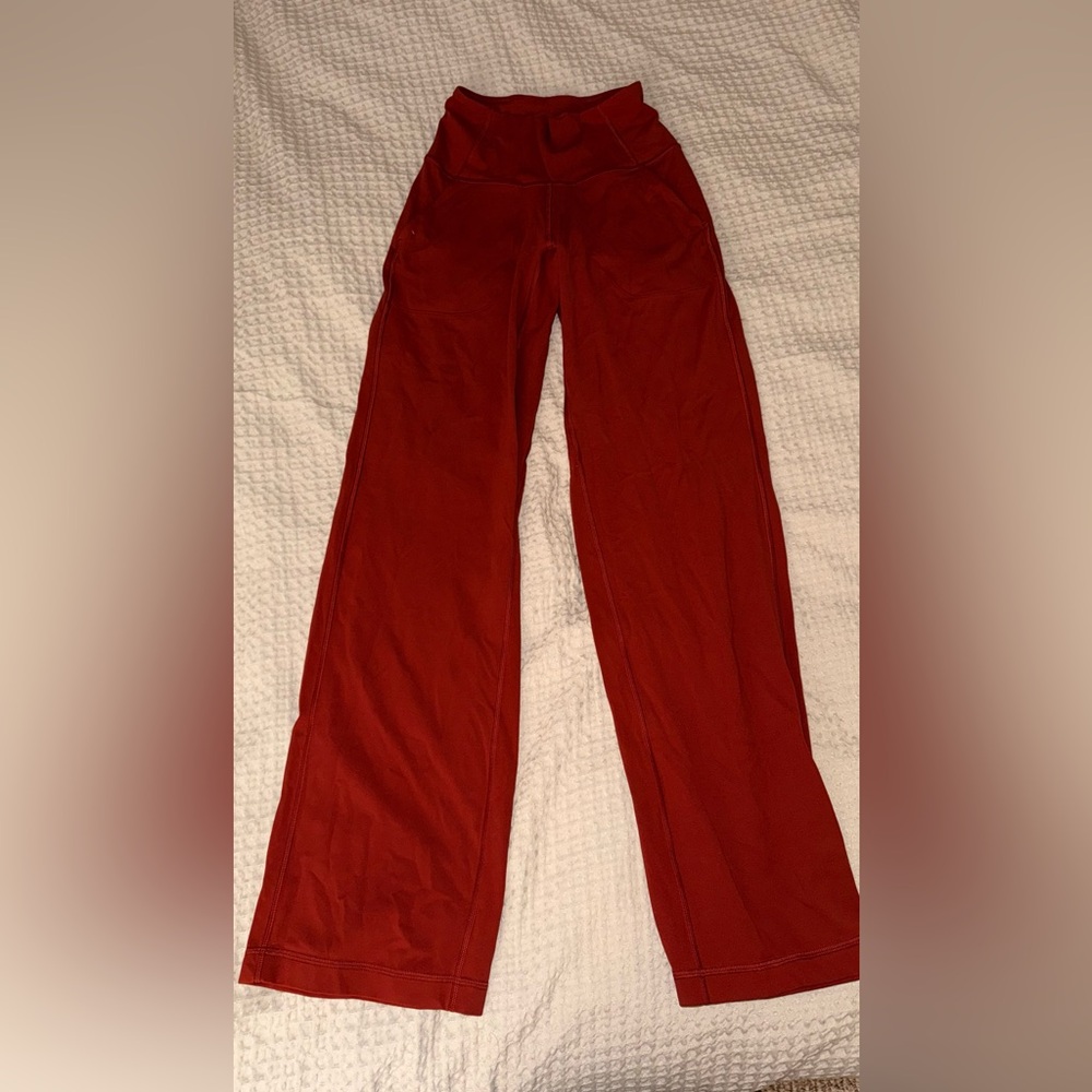 Lululemon Red Straight Leg Pants